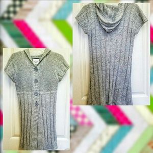 Hooded Short Sleeve Button up Cardigan